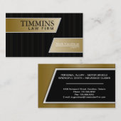 Attorney Visitekaartje - Stylish Gold & Black (Voorkant / Achterkant)