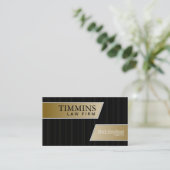 Attorney Visitekaartje - Stylish Gold & Black (Staand voorkant)