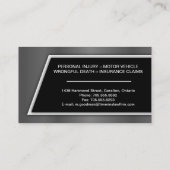 Attorney Visitekaartje - Stylish Silver & Black (Achterkant)