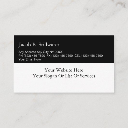 Attorney Visitekaartjes (Achterkant)