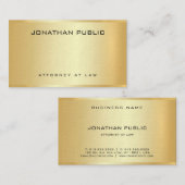 Attorney Visitekaartjes Law Kantoor Gold Sjabloon (Voorkant / Achterkant)