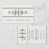 Attorney W/W Gold Stripes - Available Letterhead - Visitekaartje (Voorkant / Achterkant)