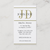 Attorney W/W Gold Stripes - Available Letterhead - Visitekaartje (Achterkant)