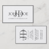 Attorney White/Graphite Monogram/Border Visitekaartje (Voorkant / Achterkant)