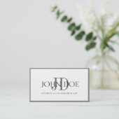Attorney White/Graphite Monogram/Border Visitekaartje (Staand voorkant)