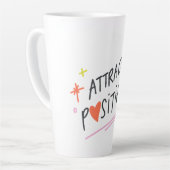 Attract Positivity Motivational Quote Coffee Mug Latte Mok (Linkerhoek)