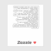 Attract What You Want. Own Your Reality. Sticker (Vel)