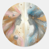 Attractie Abstract Impressionisme Kunst Sticker (Voorkant)