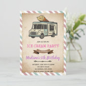  attractieuitnodiging voor ijs voor vrachtwagens kaart (Staand voorkant)