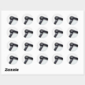 Attractieve haardroger ronde sticker (Vel)