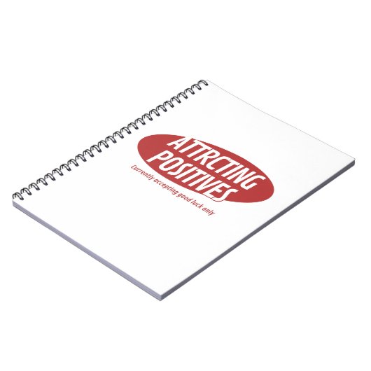 Attracting Positives Good Luck Only Typography Des Notitieboek (Linkerzijde)