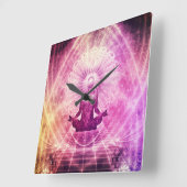 Attraction Chakra Vierkante Klok (Hoek)