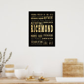 Attractions & Famous Places of Richmond, Virginia Poster (Keuken)