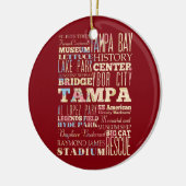 Attractions & Famous Places of Tampa, Florida. Keramisch Ornament (Links)