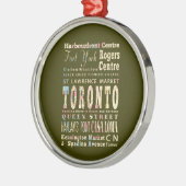 Attractions & Famous Places of Toronto, Canada. Metalen Ornament (Links)