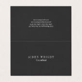 Attractive Black Classical Minimalist Visitekaartje (Buitenkant ongevouwen)