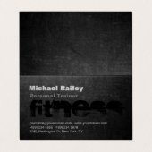 Attractive Black Gray Chalkboard Personal Trainer Visitekaartje (Buitenkant ongevouwen)