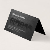 Attractive Black Gray Chalkboard Personal Trainer Visitekaartje (Voorkant)