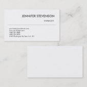 Attractive Black White Manager Visitekaartje (Voorkant / Achterkant)