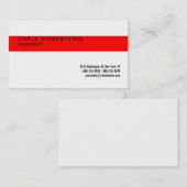 Attractive Black White Red Stripe Visitekaartje (Voorkant / Achterkant)