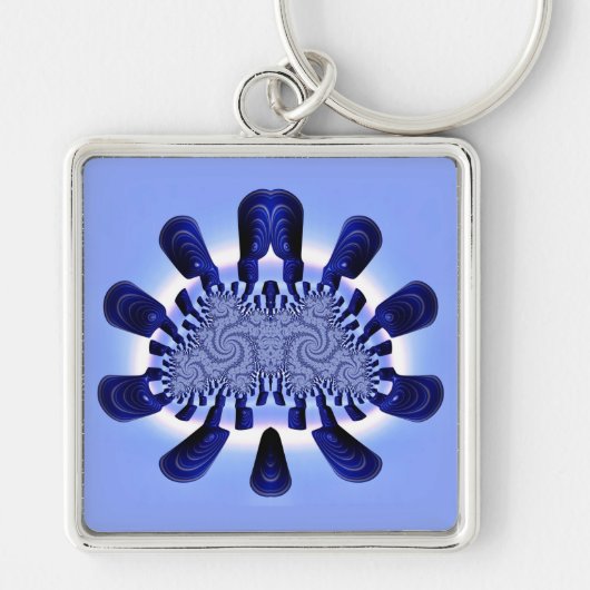 ATTRACTIVE ~ Blue Shades ~ Key Ring Sleutelhanger (Voorkant)