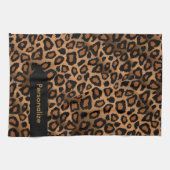 Attractive Brown Leopard Animal Print Theedoek (Horizontaal)