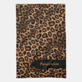 Attractive Brown Leopard Animal Print Theedoek (Verticaal)
