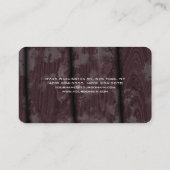 Attractive Brown Wood Stylish Modern Minimalist Visitekaartje (Achterkant)