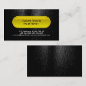 Attractive Charm Black Yellow Button Visitekaartje (Voorkant / Achterkant)