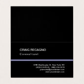 Attractive Charming Black White Blue Visitekaartje (Buitenkant ongevouwen)