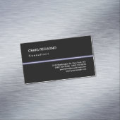 Attractive Charming Black White Blue Visitekaartje Magnetisch Visitekaartje (Voorbeeld)