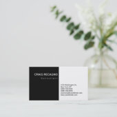 Attractive Charming Black & White-Visitekaartje Visitekaartje (Staand voorkant)