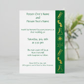 Attractive Forces in Green Folie Invitation Folie Uitnodiging (Staand Voorkant)