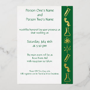 Attractive Forces in Green Folie Invitation Uitnodiging