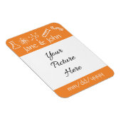 Attractive Forces in Orange Save-the-Date Magnet Magneet (Rechterzijde)