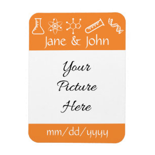 Attractive Forces in Orange Save-the-Date Magnet Magneet
