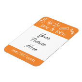 Attractive Forces in Orange Save-the-Date Magnet Magneet (Linkerzijde)