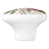 Attractive french artwork Botanical kraft paper Keramische Knop (Zijkant)