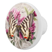 Attractive french artwork Botanical kraft paper Keramische Knop (Rechts)