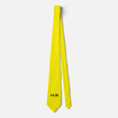 Attractive Monogrammed Yellow Stropdas (Voorkant)