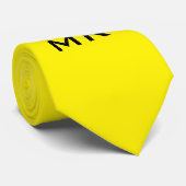Attractive Monogrammed Yellow Stropdas (Opgerold)