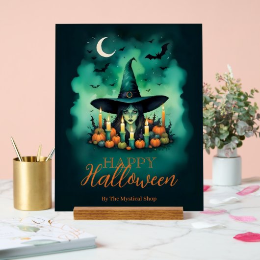 Attractive & Mystical Halloween Witch Conjures Acryl Bord (Huwelijk)