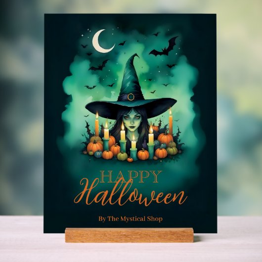 Attractive & Mystical Halloween Witch Conjures Acryl Bord (Neutraal)