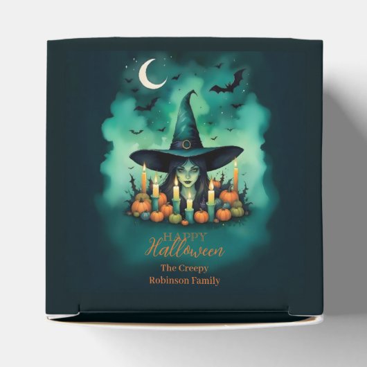 Attractive & Mystical Halloween Witch Conjures Bedankdoosjes (Bovenkant)