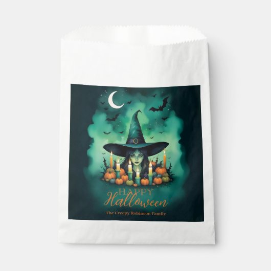 Attractive & Mystical Halloween Witch Conjures Bedankzakje (Voorkant)
