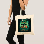 Attractive & Mystical Halloween Witch Conjures Enc Tote Bag (Voorkant (product))