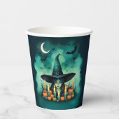 Attractive & Mystical Halloween Witch Conjures Papieren Bekers (Voorkant)