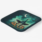 Attractive & Mystical Halloween Witch Conjures Papieren Bordje (Gebogen)