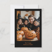 Attractive Mystical Halloween Witch Conjures Photo Kaart (Achterkant)