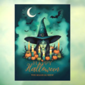 Attractive & Mystical Halloween Witch Conjures Raamsticker (Vel 3)